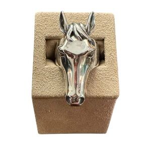 American West Sterling Silver Horse Head Ring Carolyn Pollack
